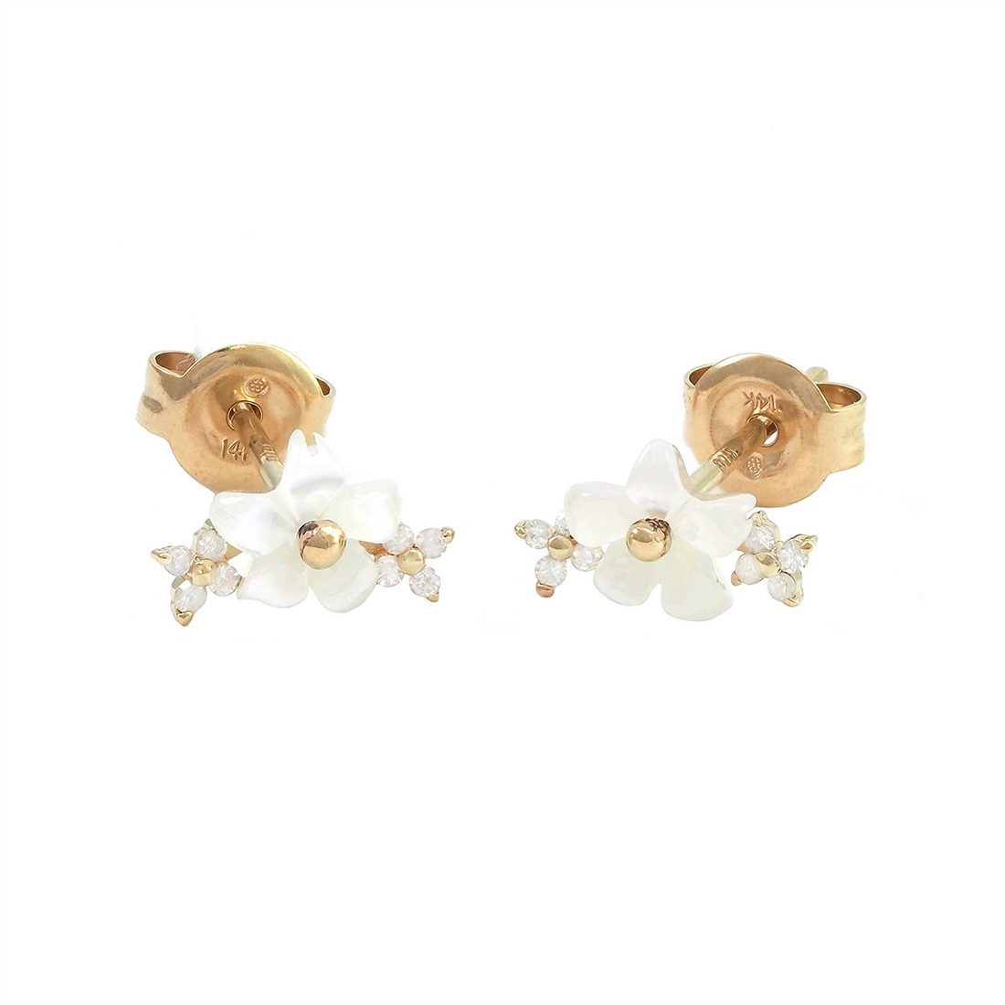 Earrings Earrings in Yellow Gold containing Mother of pearl, Multi-gemstone, Diamond 467579
