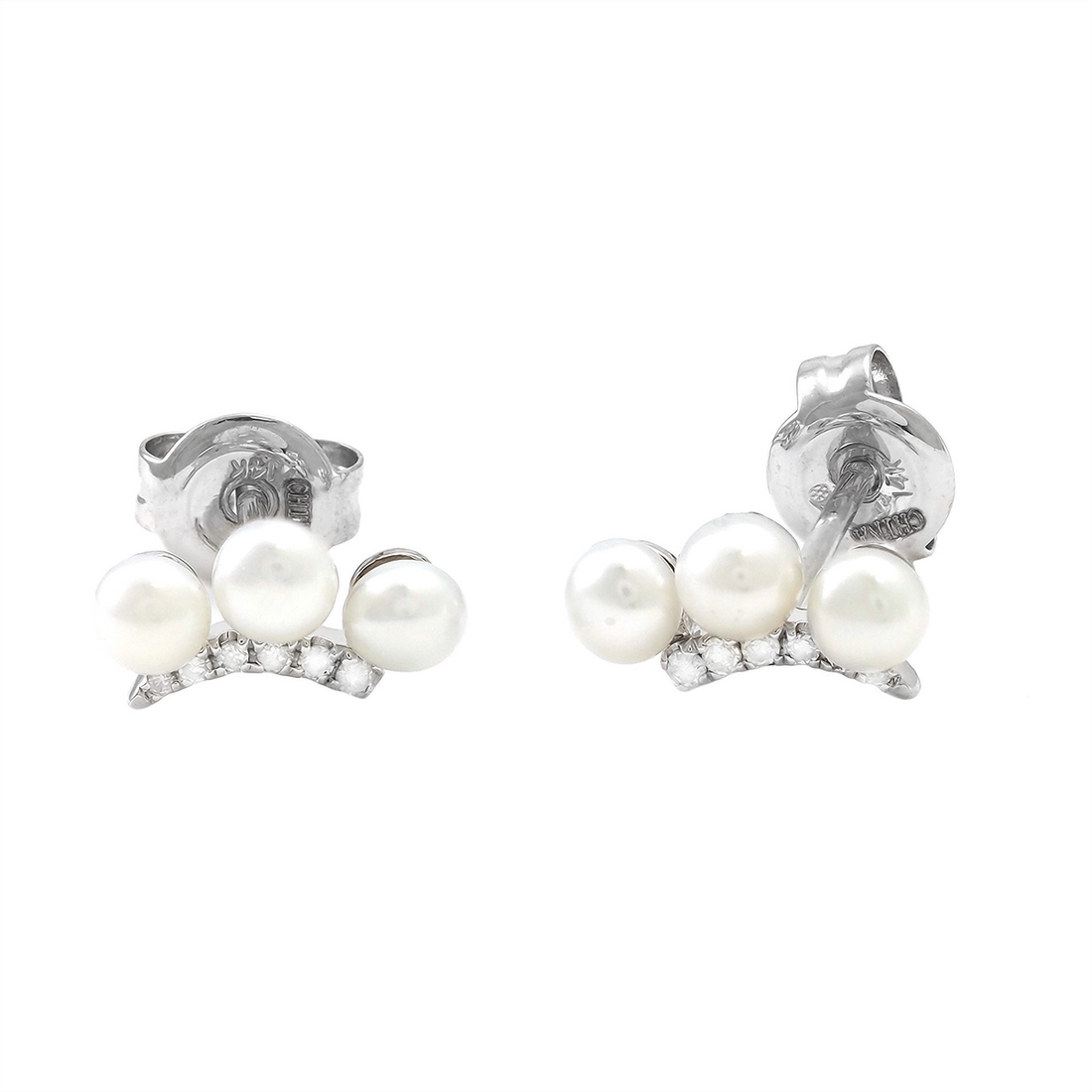 Earrings Earrings in White Gold containing Multi-gemstone, Diamond, Pearl 467580