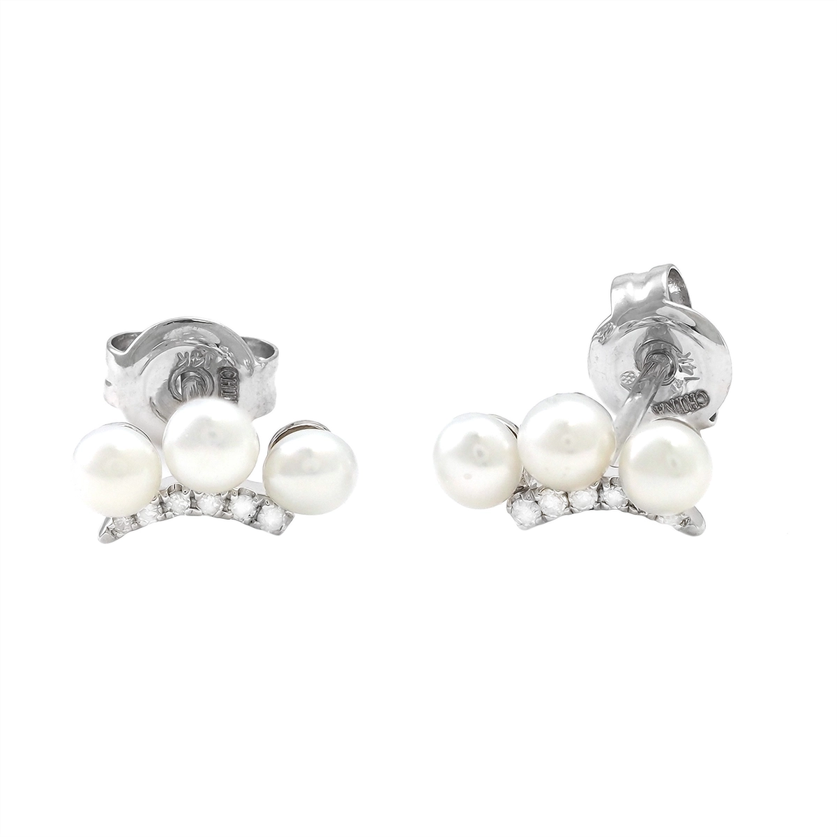 Earrings Earrings in White Gold containing Multi-gemstone, Diamond, Pearl 467580