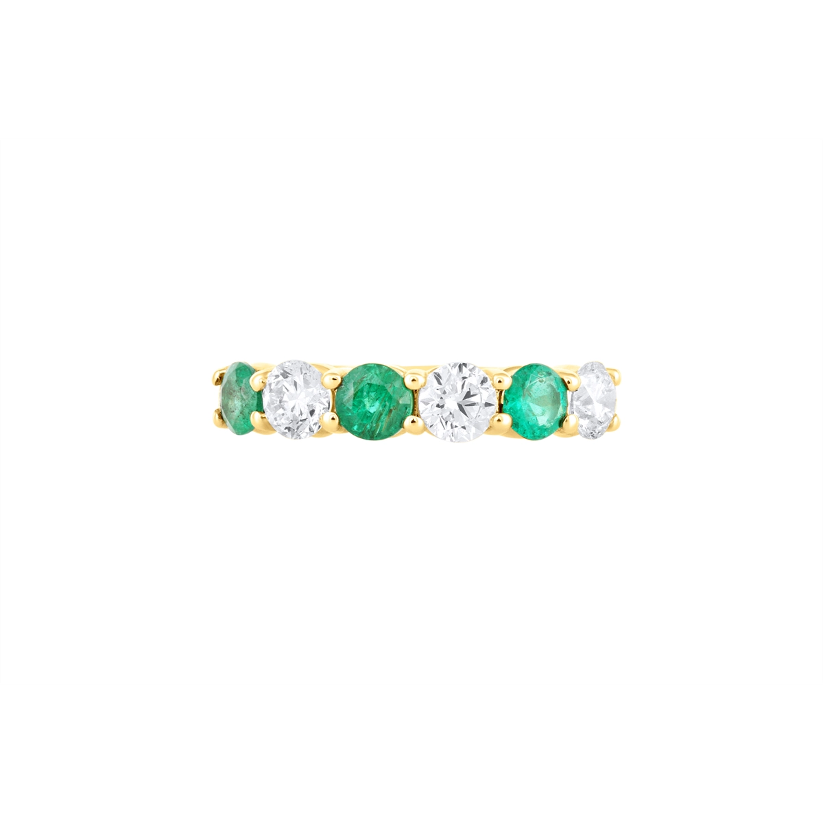 Wedding Bands Wedding Rings in Yellow Gold containing Multi-gemstone, Diamond, Emerald 468001