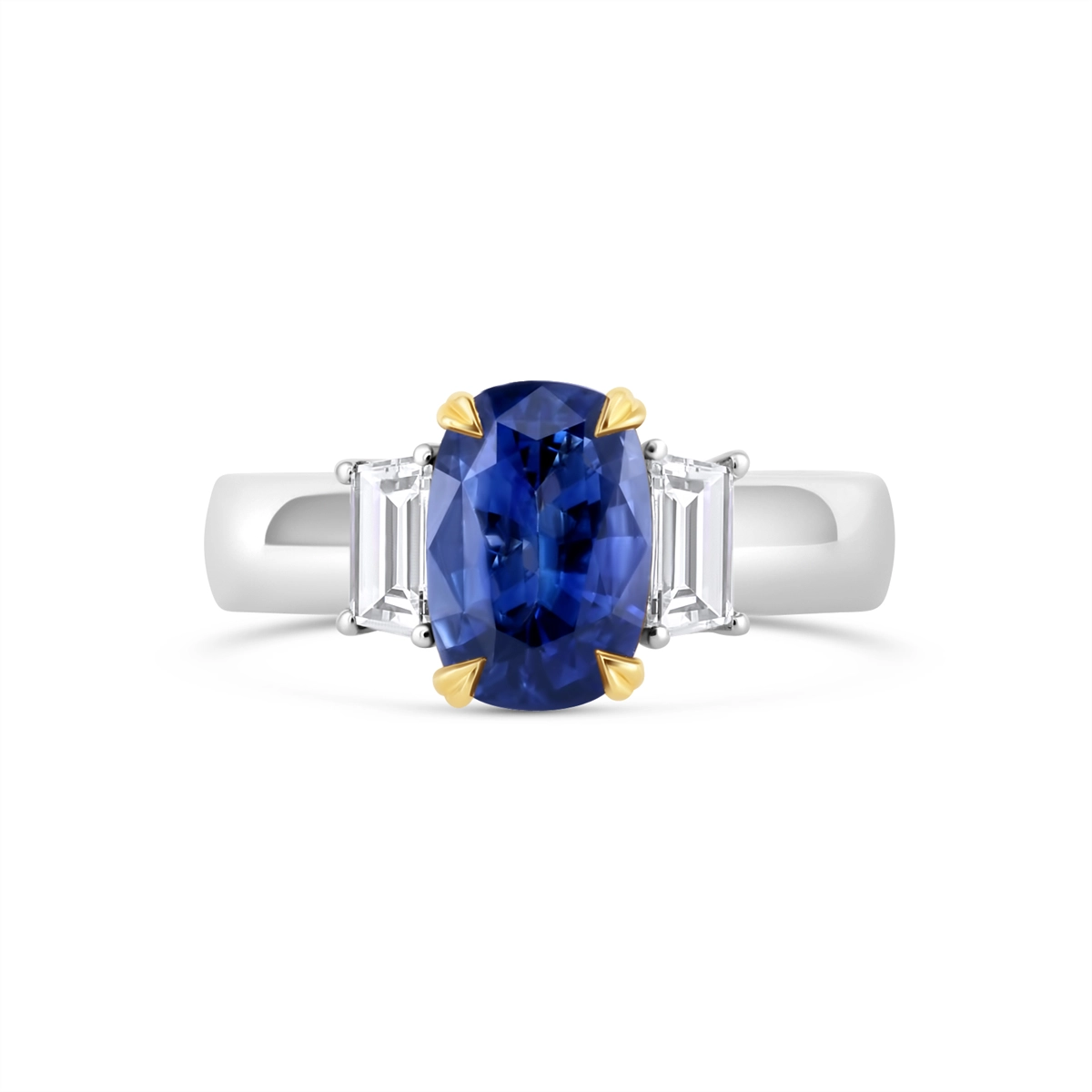 Rings Rings in Platinum/Palladium containing Multi-gemstone, Diamond, Sapphire 468013