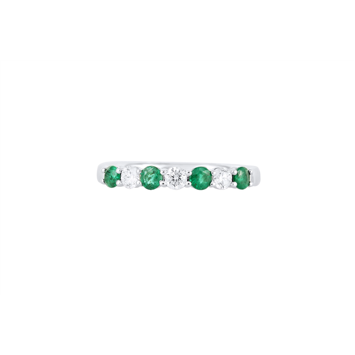 Wedding Bands Wedding Rings in White Gold containing Multi-gemstone, Diamond, Emerald 468016