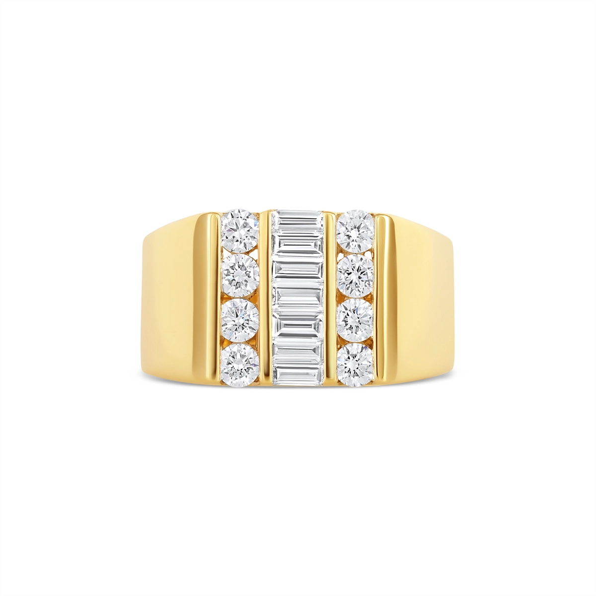 Mens Bands Rings in Yellow Gold containing Diamond 468018
