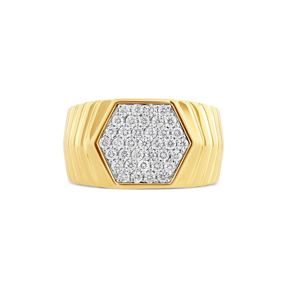 Mens Bands Rings in Yellow Gold containing Diamond 468021
