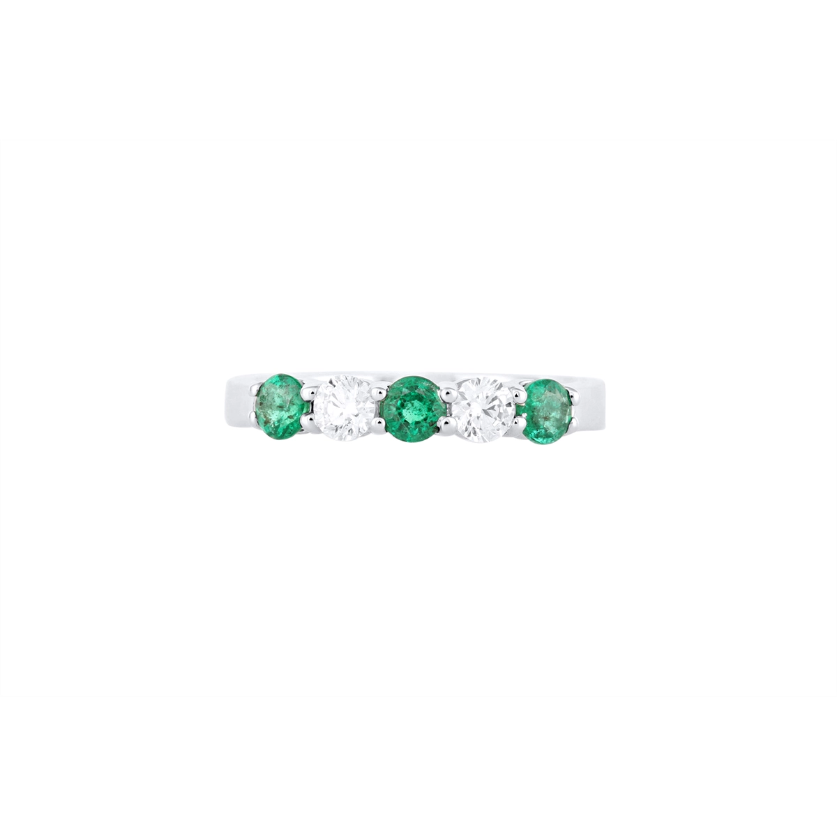 Wedding Bands Wedding Rings in White Gold containing Multi-gemstone, Diamond, Emerald 468031
