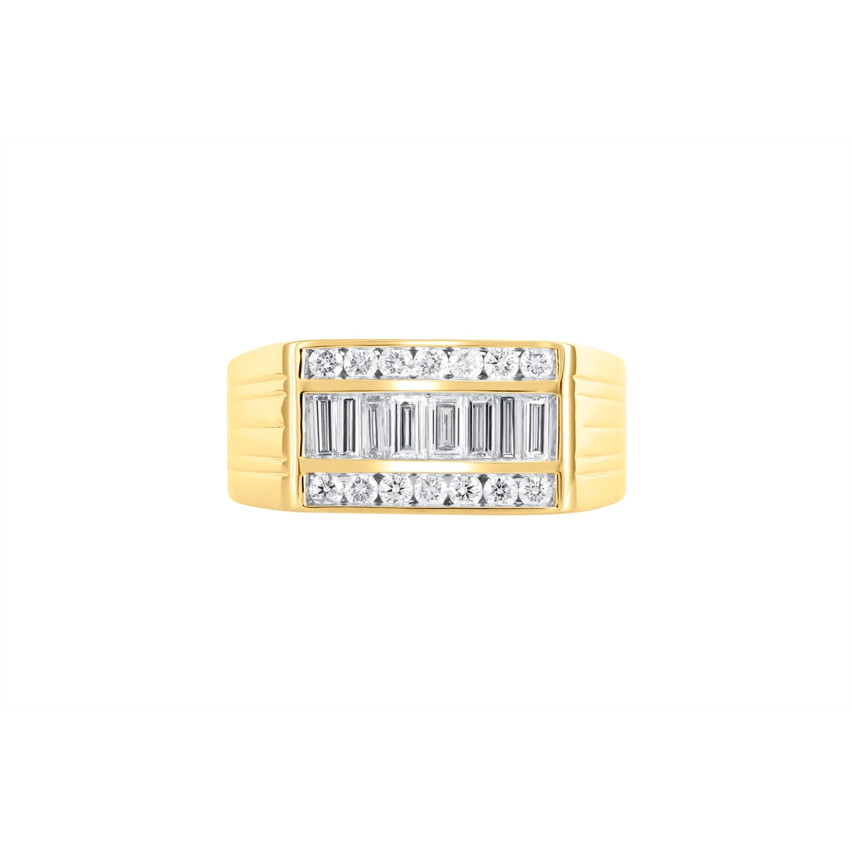 Mens Bands Rings in Yellow Gold containing Diamond 468032
