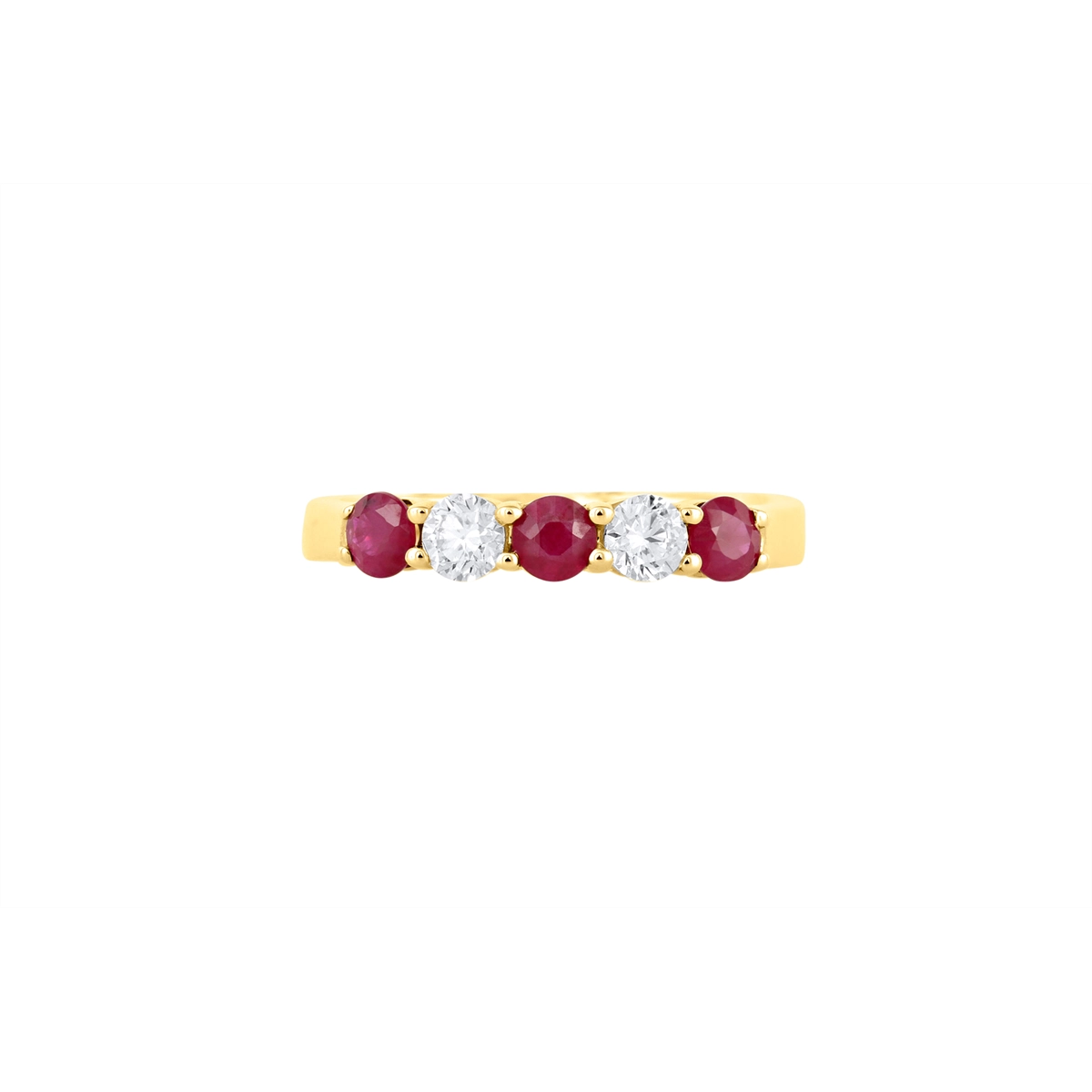 Wedding Bands Wedding Rings in Yellow Gold containing Multi-gemstone, Diamond, Ruby 468042