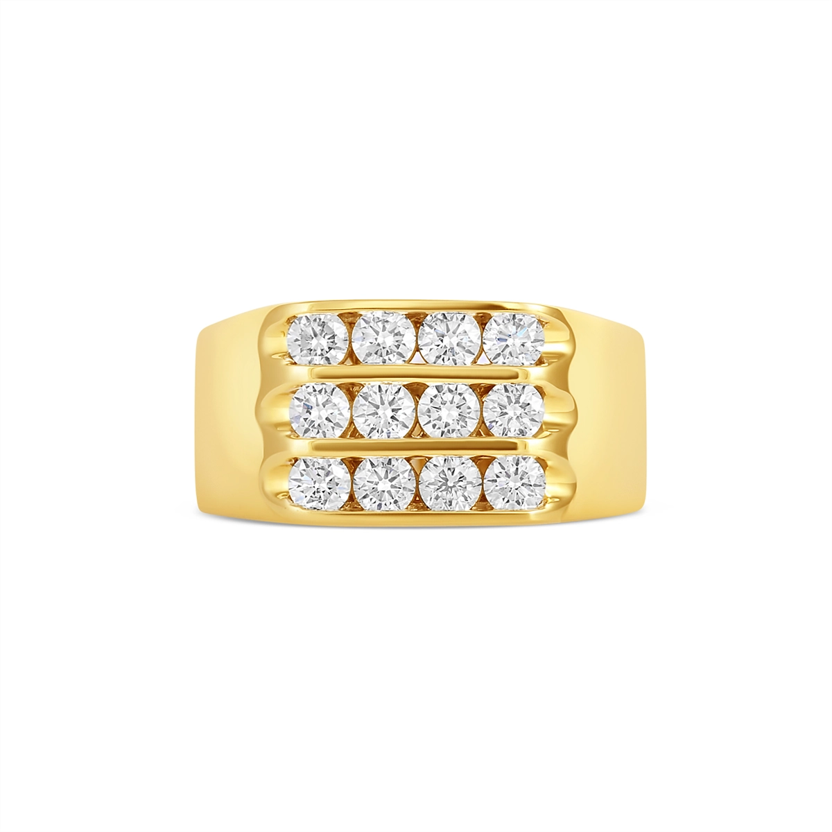 Mens Bands Rings in Yellow Gold containing Diamond 468062