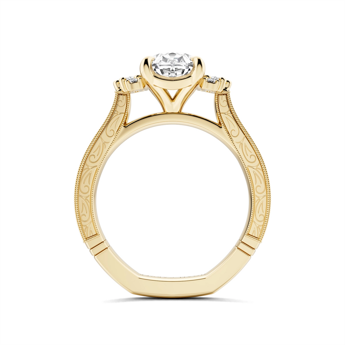 Noam Carver  Engagement Rings in Yellow Gold containing Diamond A171-02YM-FCYA