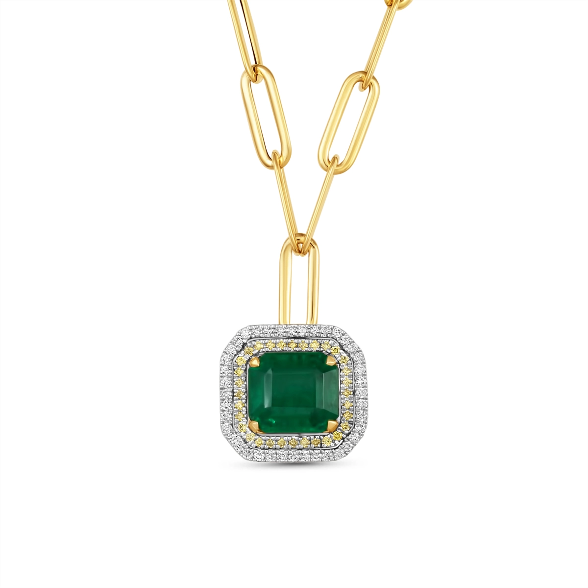 Necklaces Necklaces in Mixed Metals containing Other, Multi-gemstone, Diamond, Emerald 468167