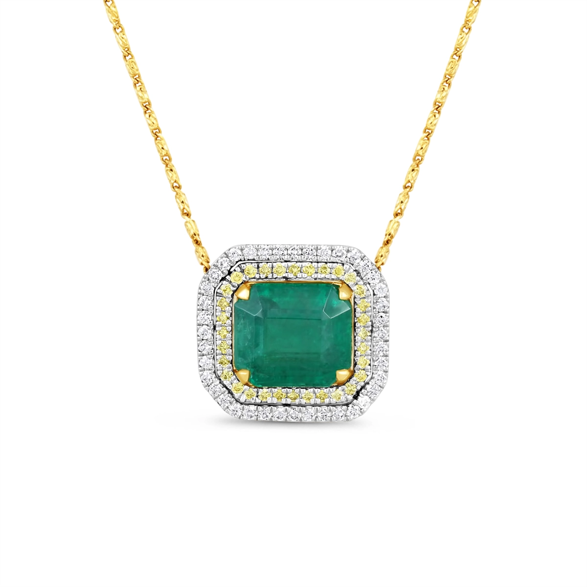 Necklaces Necklaces in Mixed Metals containing Other, Multi-gemstone, Diamond, Emerald 468167