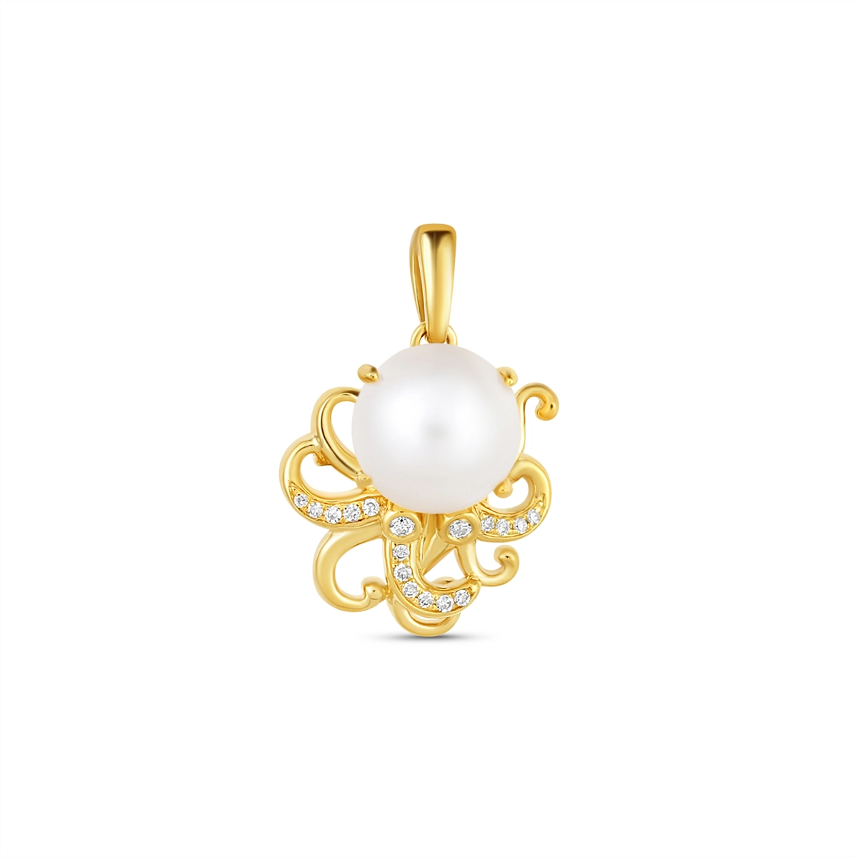 Pendants Pendants in Yellow Gold containing Diamond, Pearl 468190