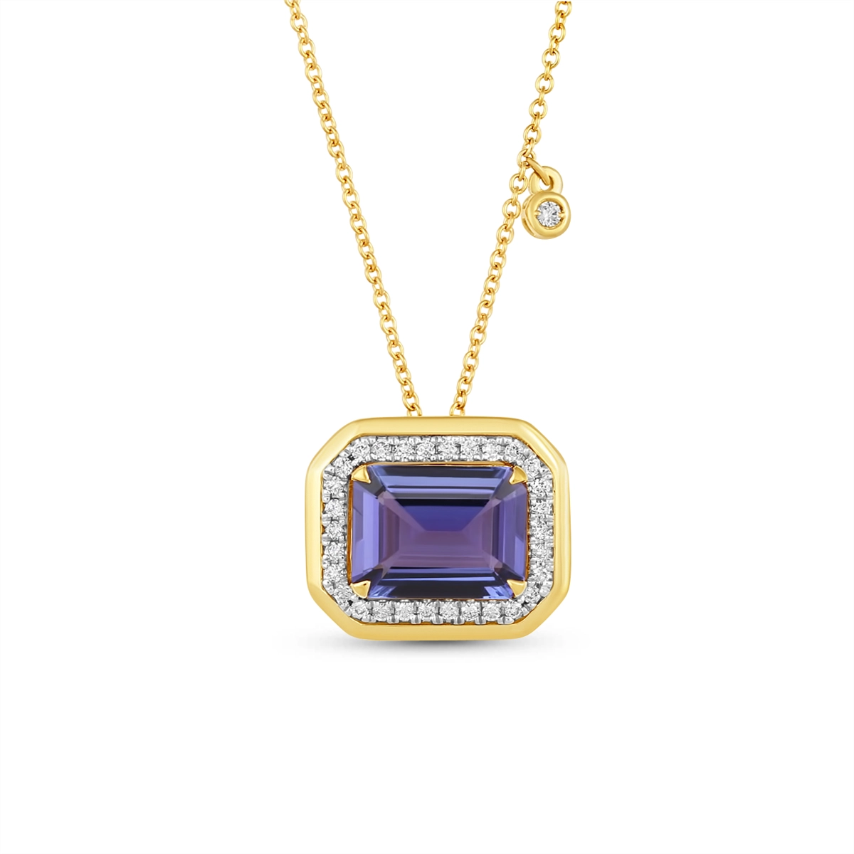 Necklaces Necklaces in Mixed Metals containing Tanzanite, Multi-gemstone, Diamond 468205