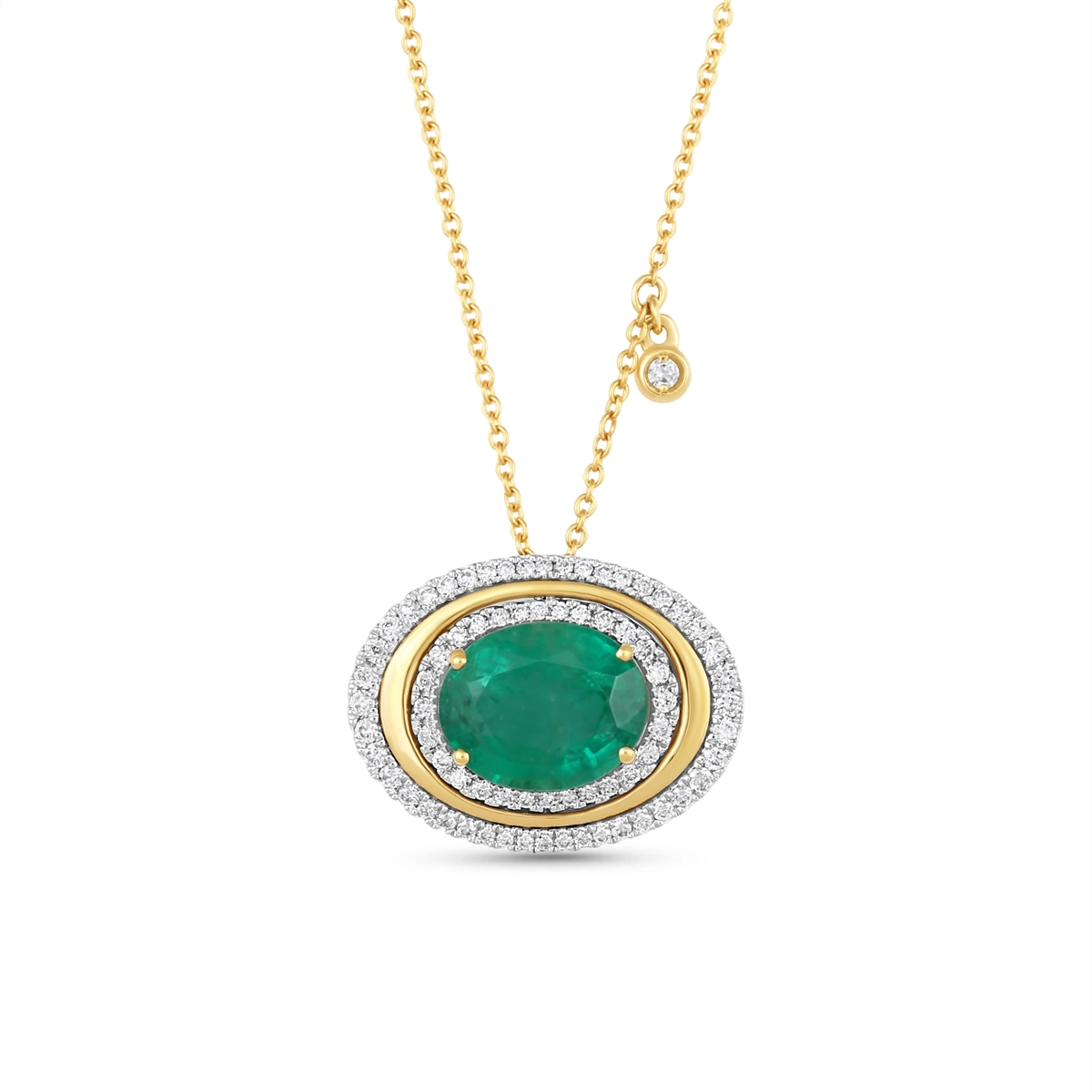 Necklaces Necklaces in Mixed Metals containing Multi-gemstone, Diamond, Emerald 468215