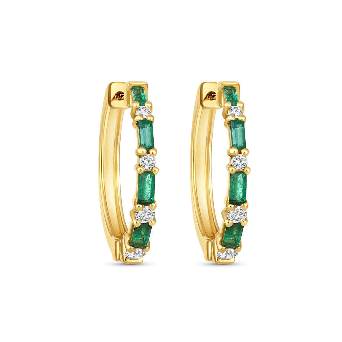 Earrings Earrings in Yellow Gold containing Multi-gemstone, Diamond, Emerald 468250