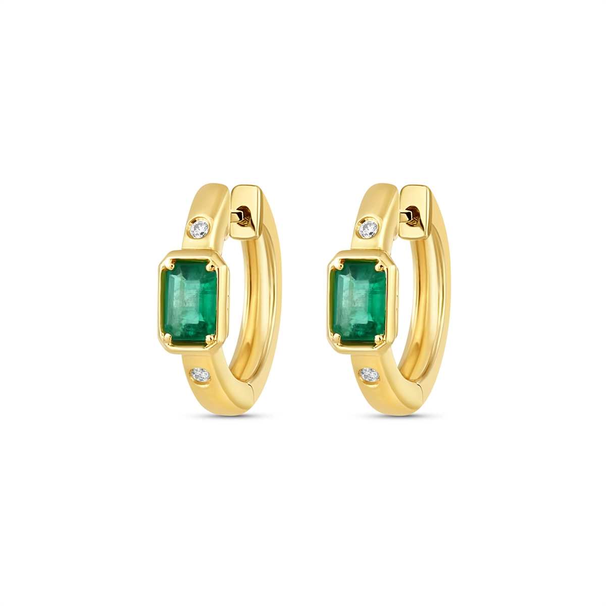 Earrings Earrings in Yellow Gold containing Multi-gemstone, Diamond, Emerald 468251