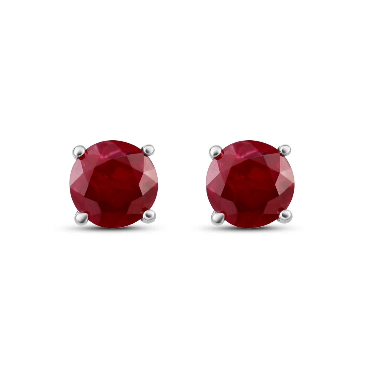 Earrings Earrings in White Gold containing Ruby 468256