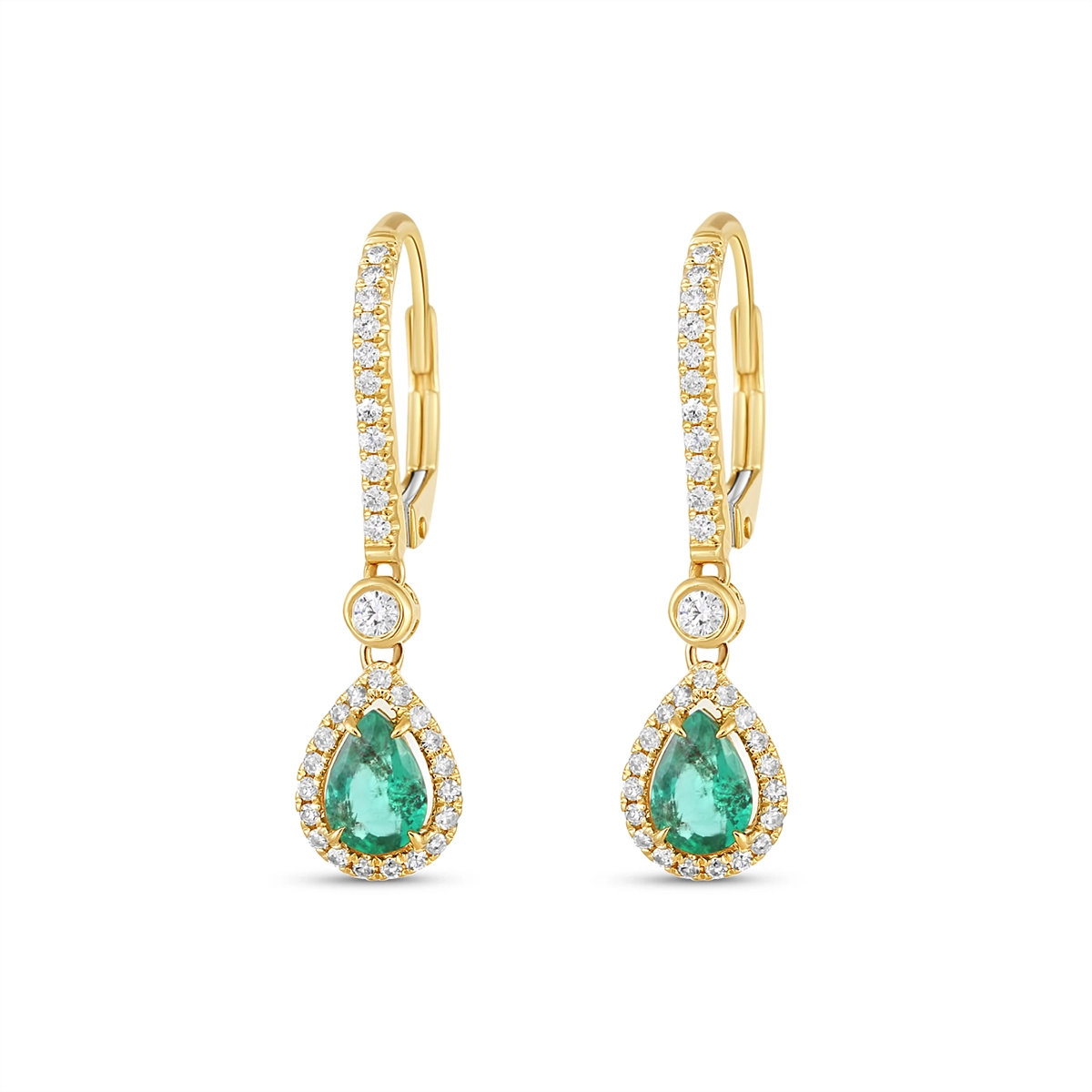 Earrings Earrings in Yellow Gold containing Multi-gemstone, Diamond, Emerald 468270