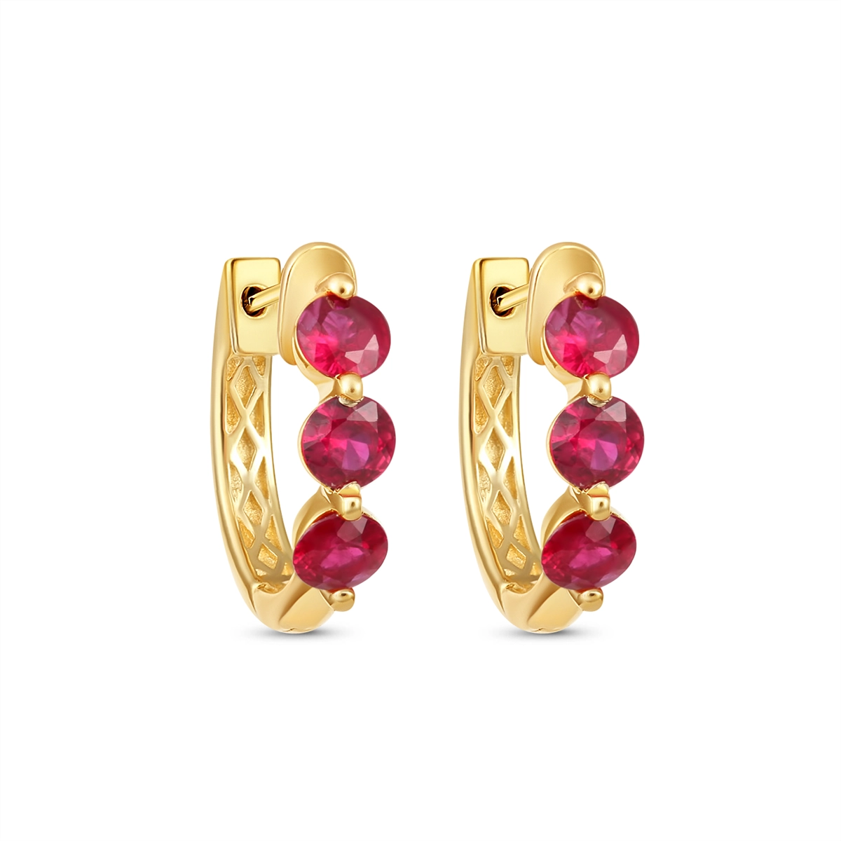 Earrings Earrings in Yellow Gold containing Ruby 468279