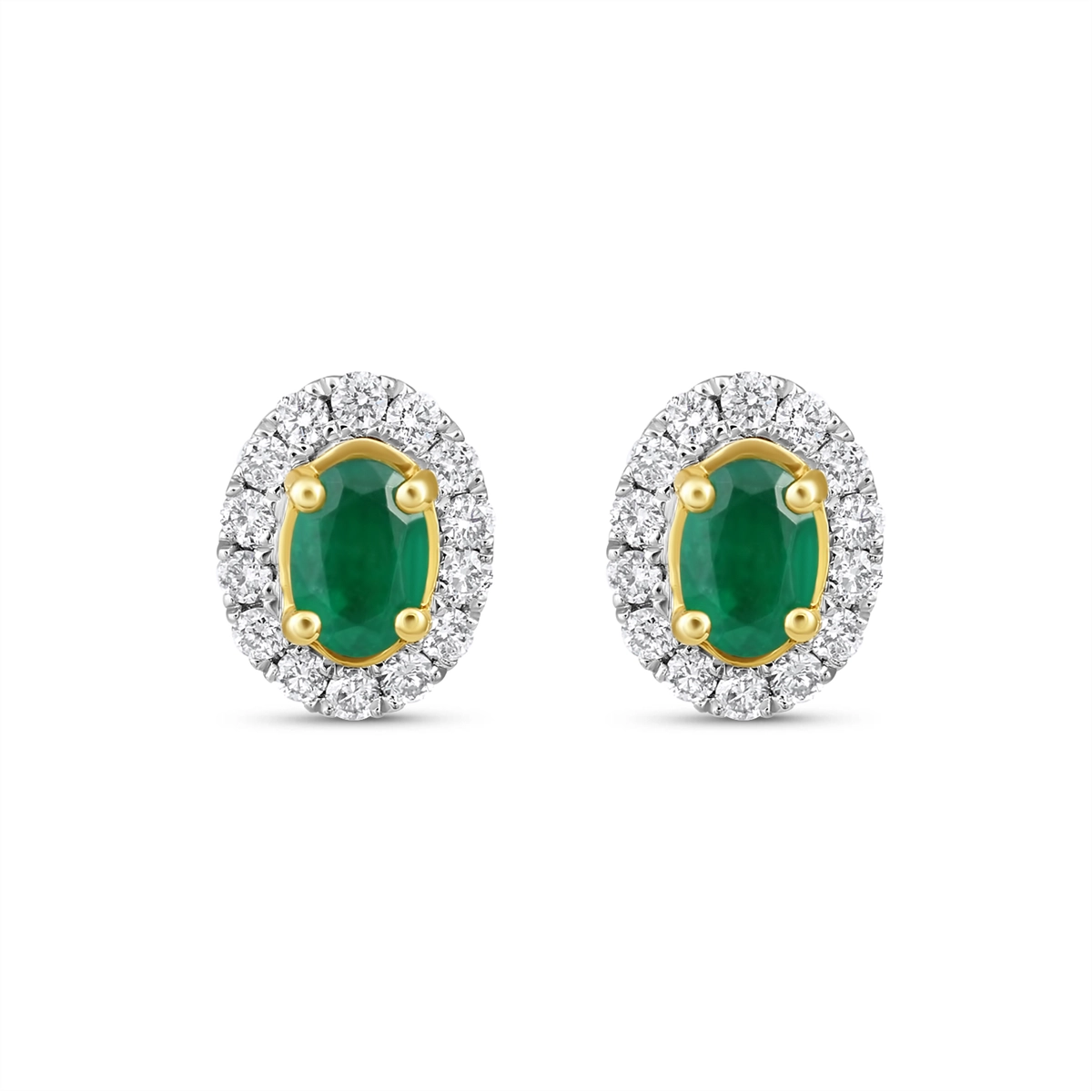 Earrings Earrings in Yellow Gold containing Multi-gemstone, Diamond, Emerald 468282