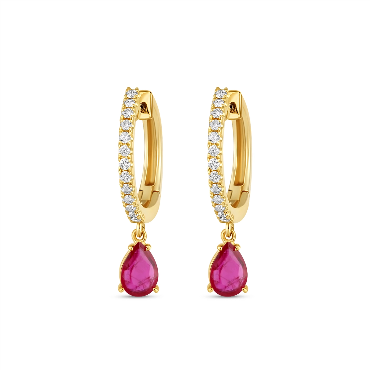 Earrings Earrings in Yellow Gold containing Multi-gemstone, Diamond, Ruby 468303