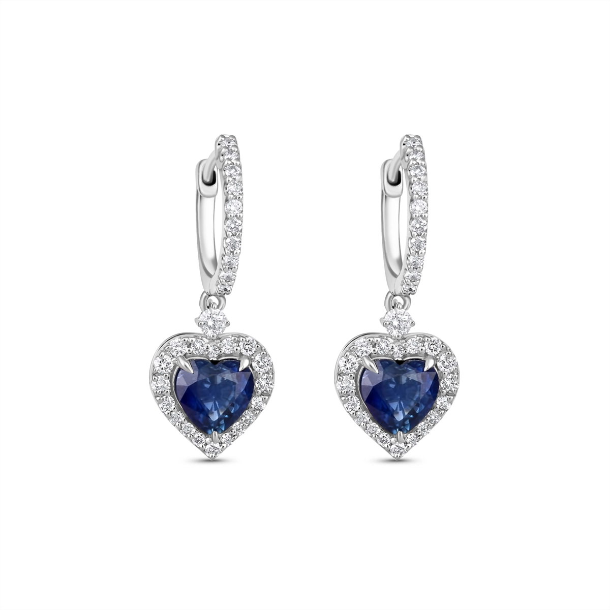 Earrings Earrings in White Gold containing Multi-gemstone, Diamond, Sapphire 468304