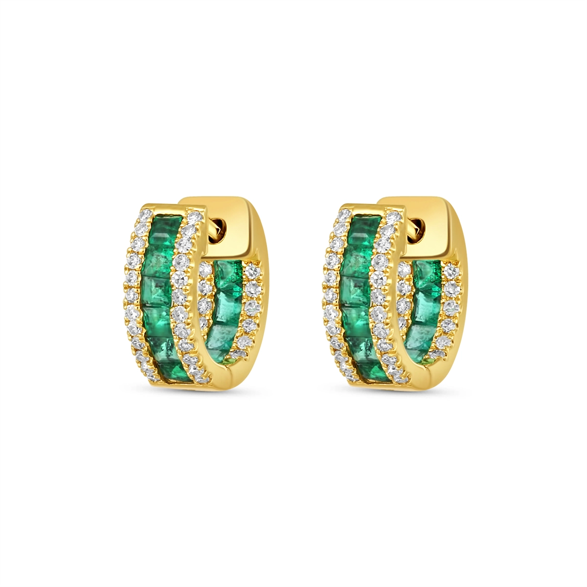 Earrings Earrings in Yellow Gold containing Multi-gemstone, Diamond, Emerald 468305