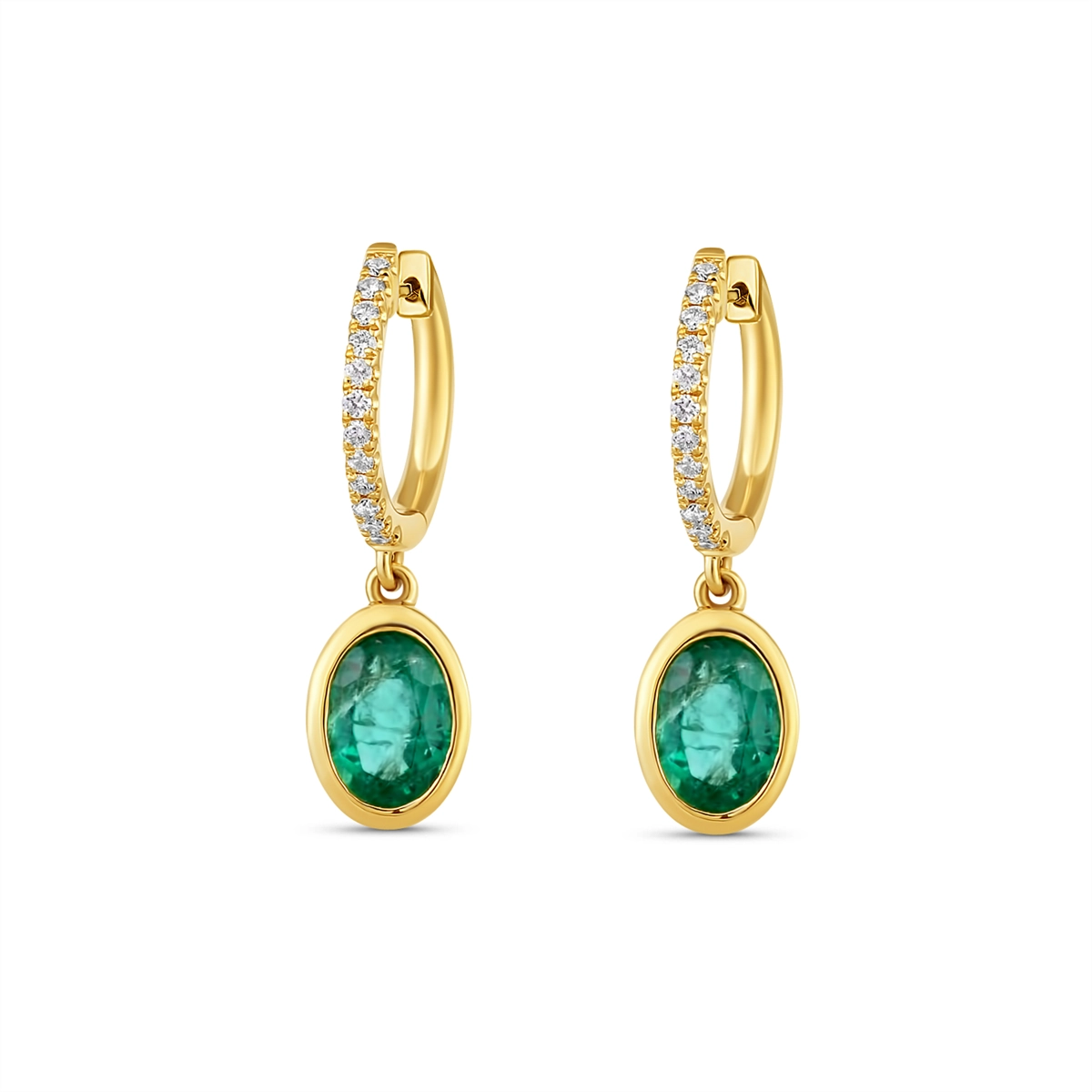 Earrings Earrings in Yellow Gold containing Multi-gemstone, Diamond, Emerald 468306