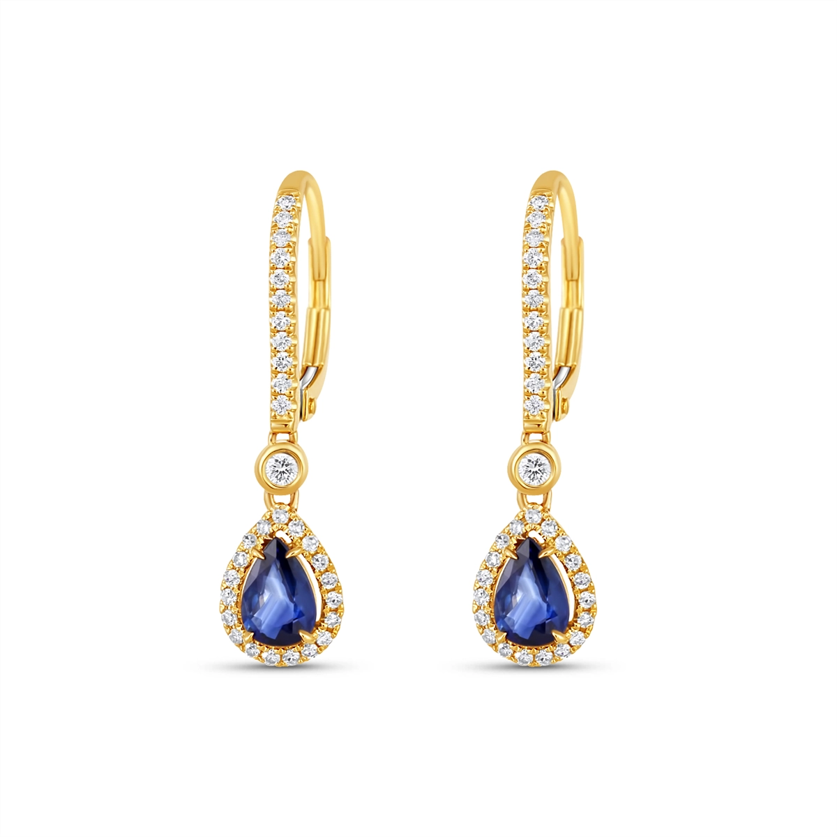Earrings Earrings in Yellow Gold containing Multi-gemstone, Diamond, Sapphire 468307