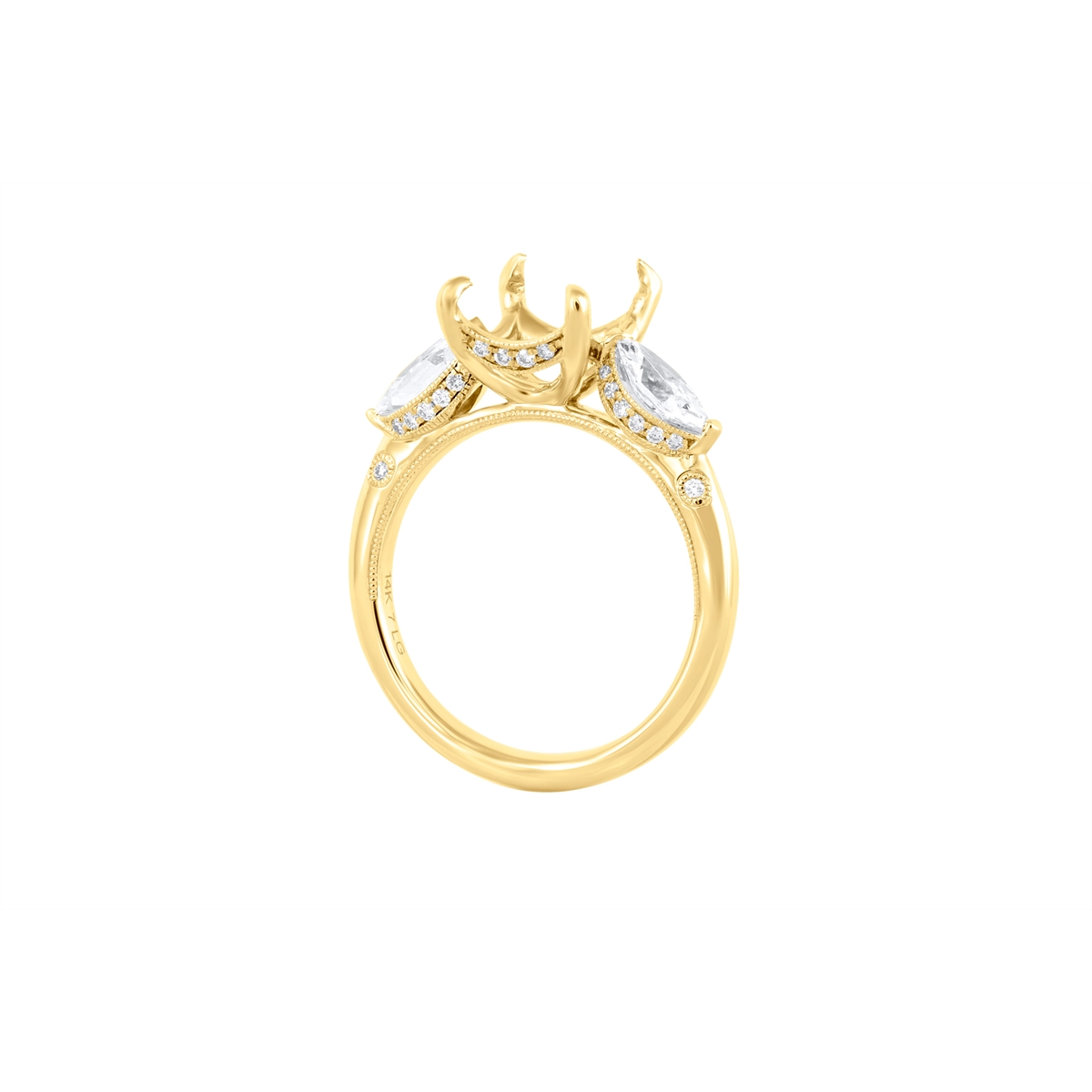 Engagement Collections Engagement Rings in Yellow Gold containing Diamond CUR04675-14KY