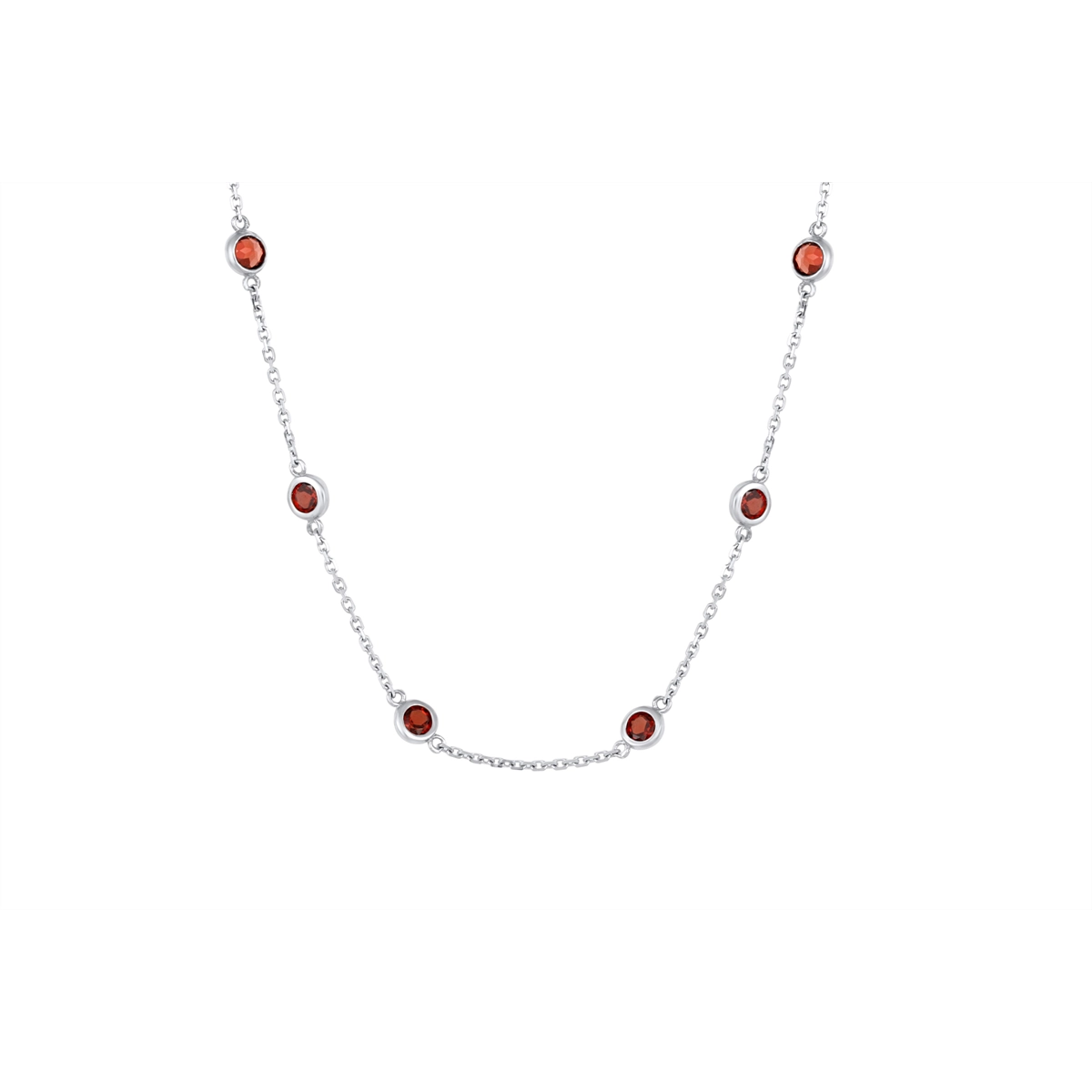 Necklaces Necklaces in White Gold containing Garnet 468339
