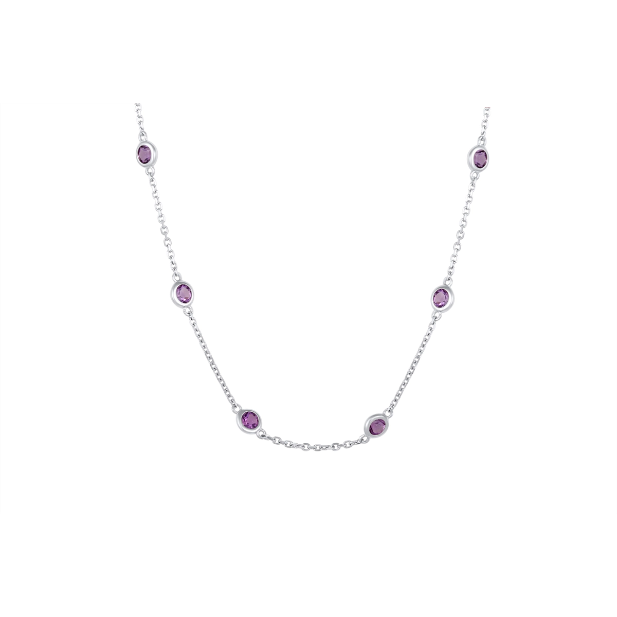 Necklaces Necklaces in White Gold containing Amethyst 468342