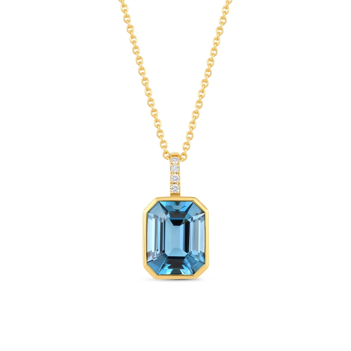 Necklaces Necklaces in Yellow Gold containing London blue topaz, Multi-gemstone, Diamond 468388