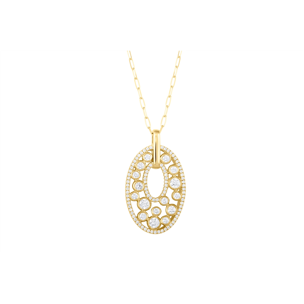 Frederic Sage Necklaces in Mixed Metals containing Diamond P32007-4YMPC
