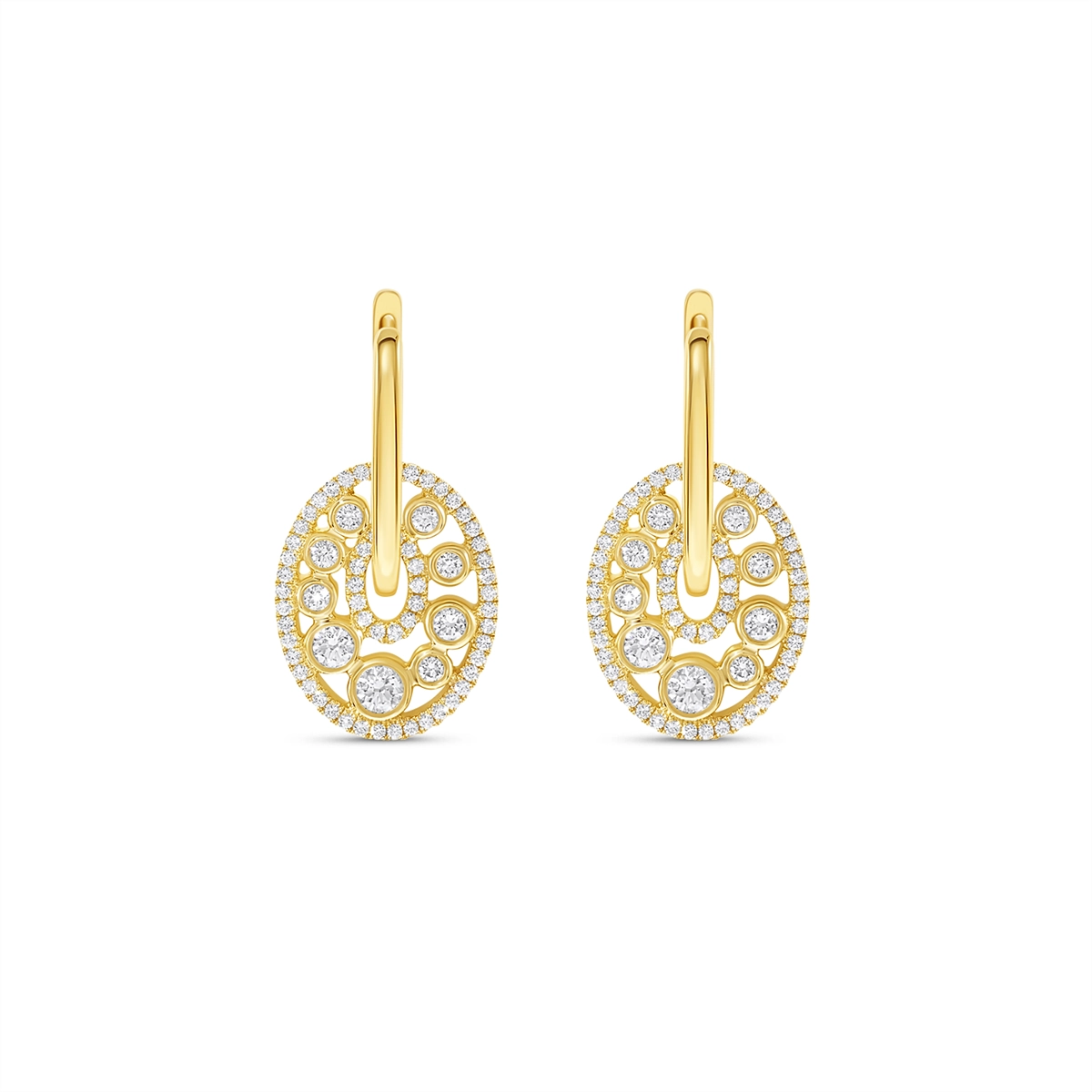 Frederic Sage Earrings in Yellow Gold containing Diamond E24007-4Y