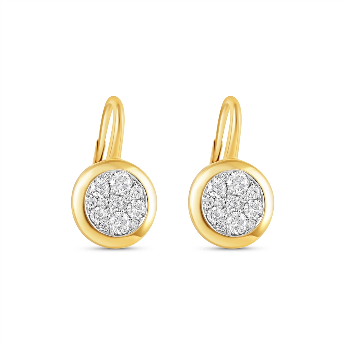 Frederic Sage Earrings in Mixed Metals containing Diamond E2656-4YW
