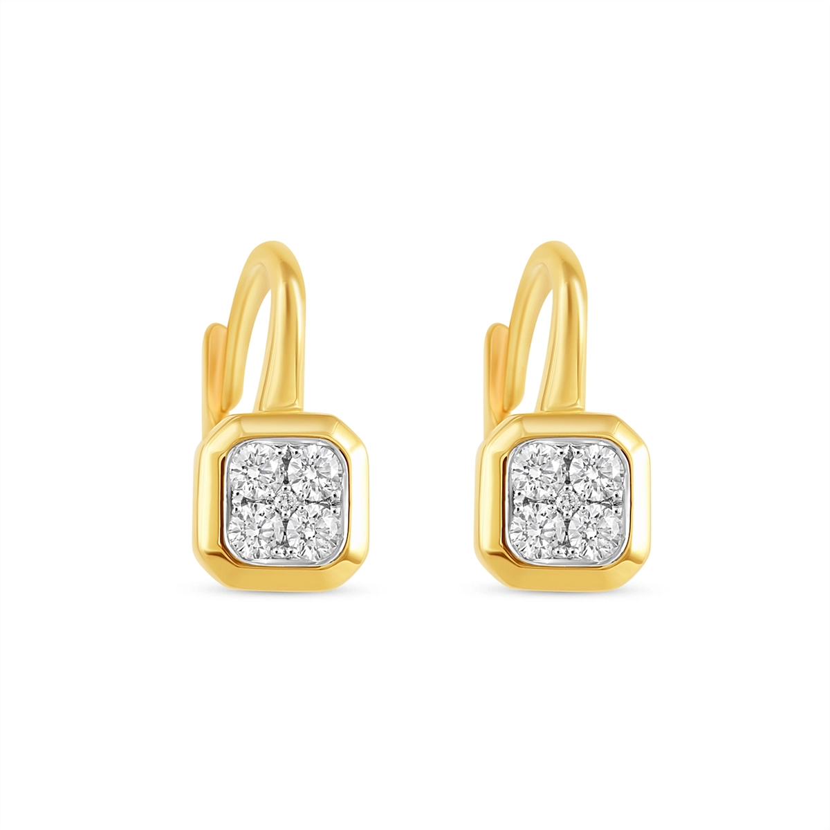Frederic Sage Earrings in Mixed Metals containing Diamond E2928-4-YW