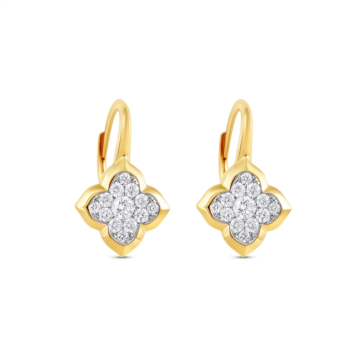 Frederic Sage Earrings in Mixed Metals containing Diamond E2929-4-YW
