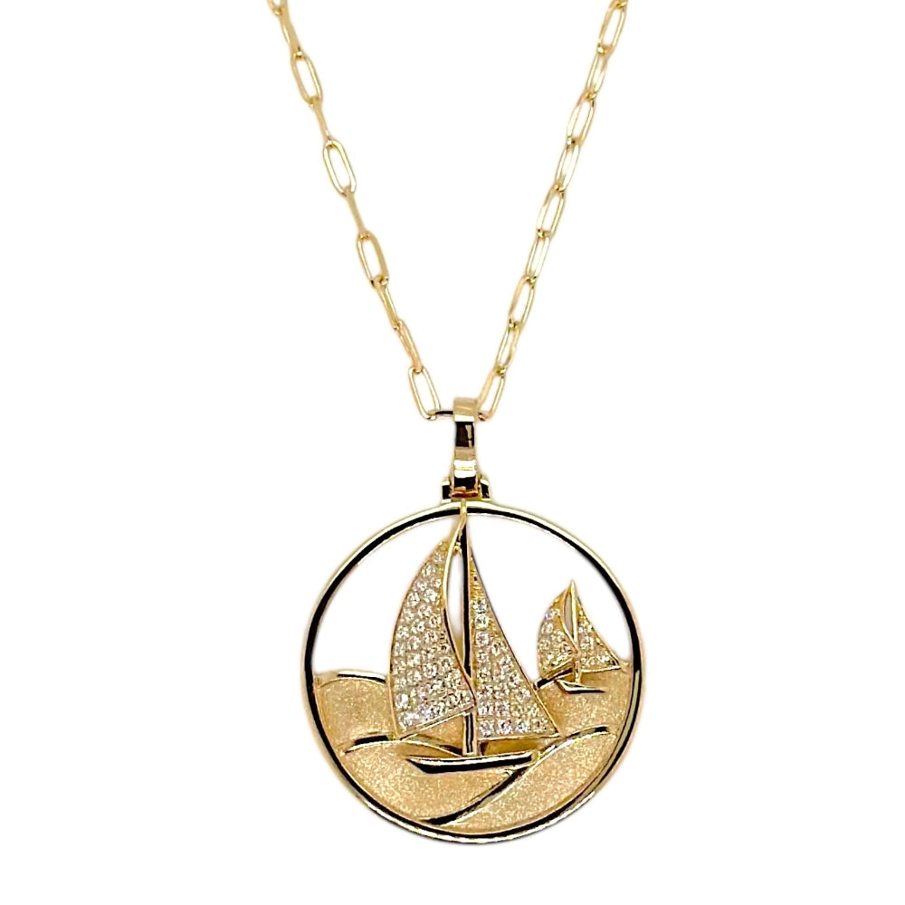 Frederic Sage Necklaces in Yellow Gold containing Diamond P3145G-4Y
