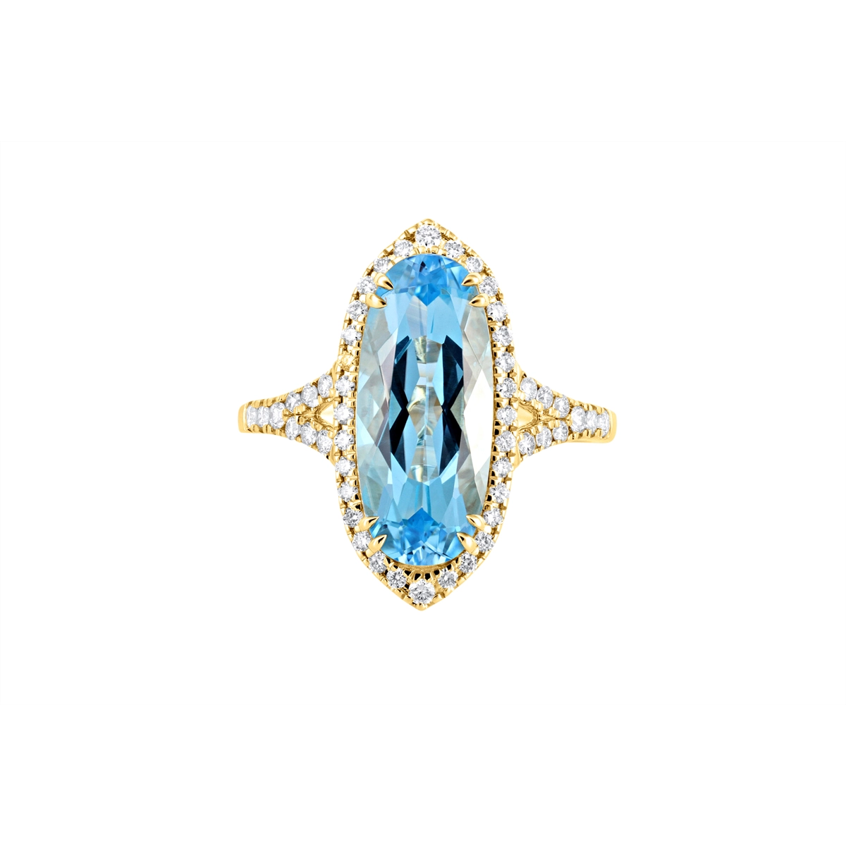 Le Vian Rings in Yellow Gold containing Blue topaz , Multi-gemstone, Diamond U-BWBP1