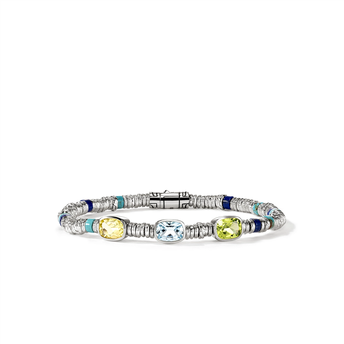 John Hardy Bracelets in Silver containing Blue topaz , Lapis, Quartz, Peridot, Multi-gemstone, Turquoise BUS290241PEBTLQZUS