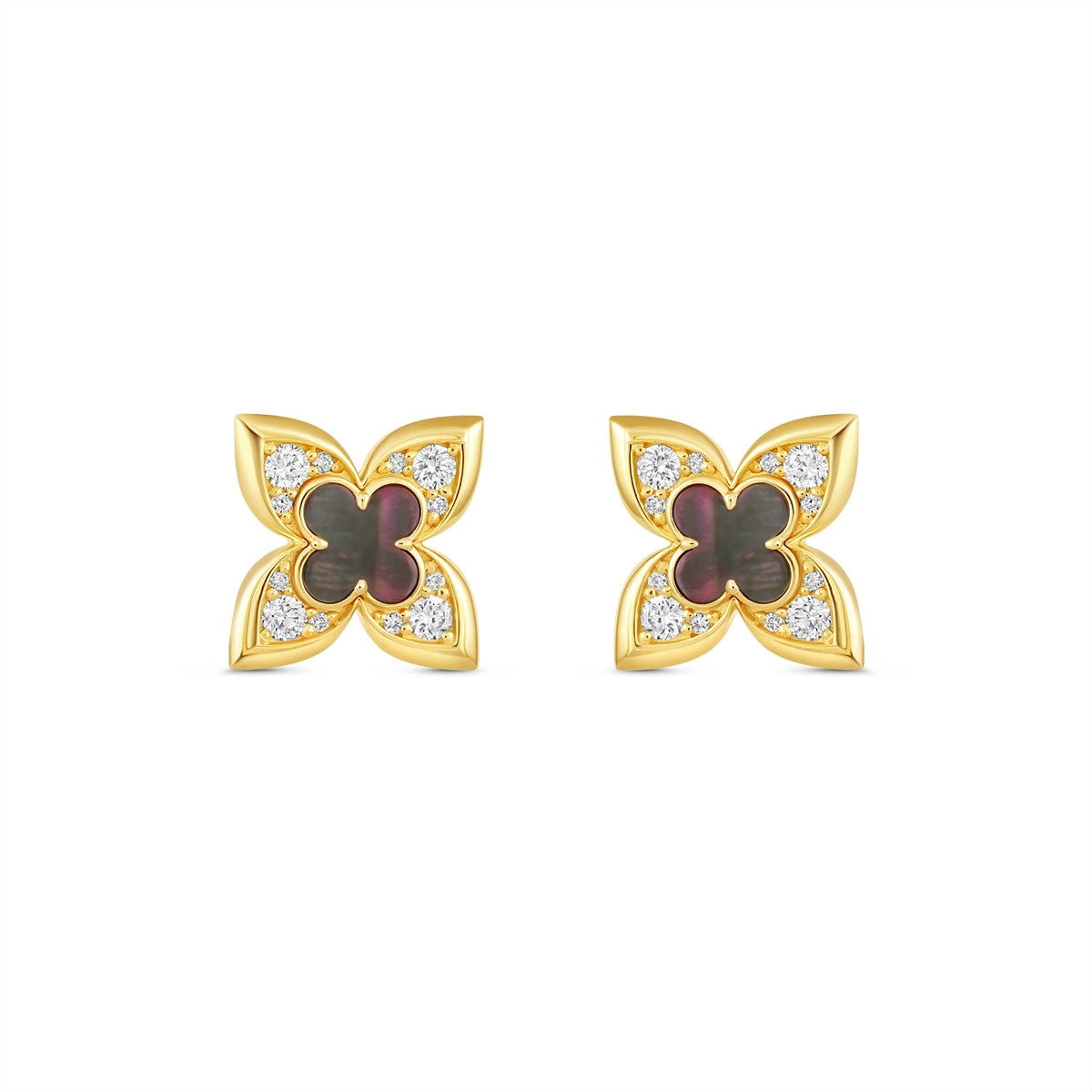Earrings Earrings in Yellow Gold containing Mother of pearl, Other, Multi-gemstone, Diamond 469035