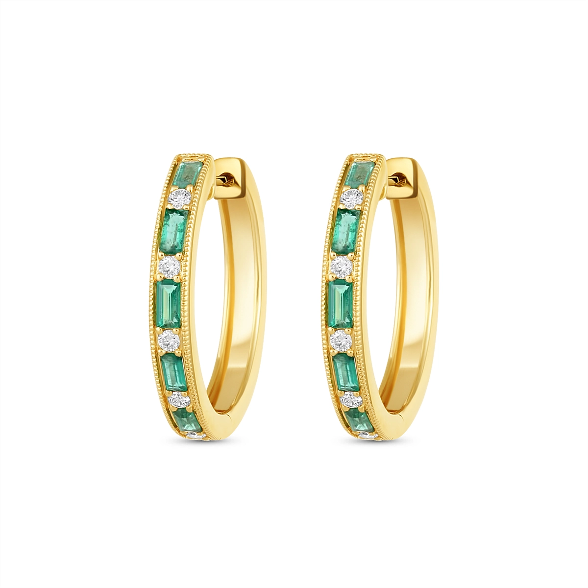 Earrings Earrings in Yellow Gold containing Multi-gemstone, Diamond, Emerald 469085