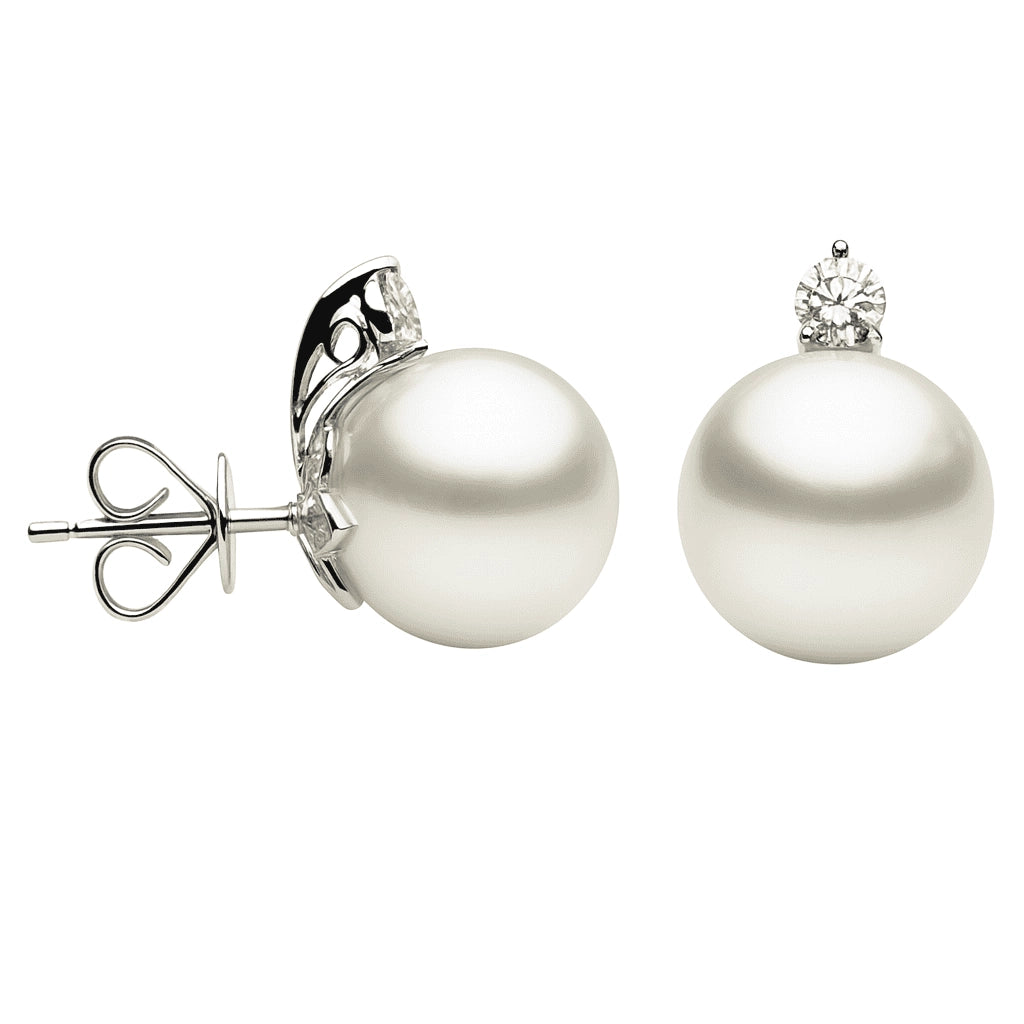 Earrings Earrings in White Gold containing Diamond, Pearl 469635