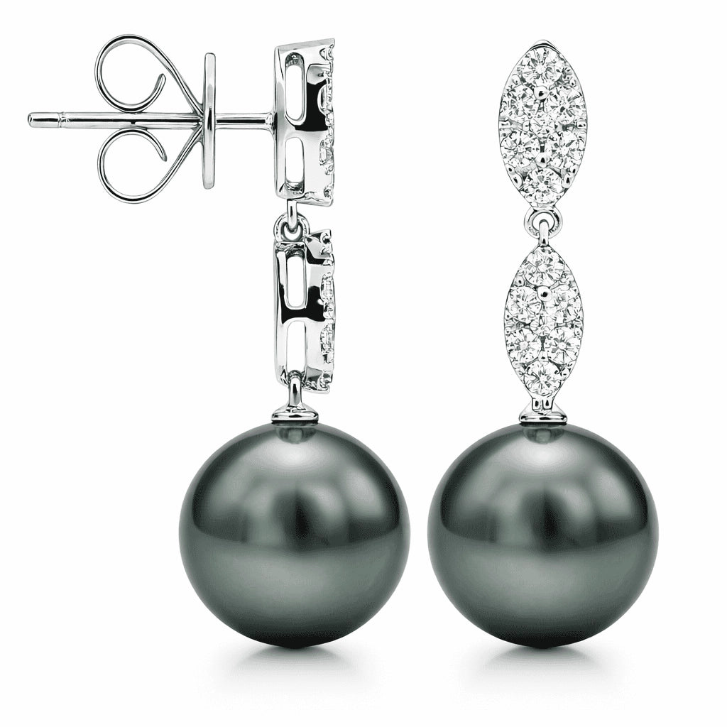 Earrings Earrings in White Gold containing Diamond, Pearl 469648