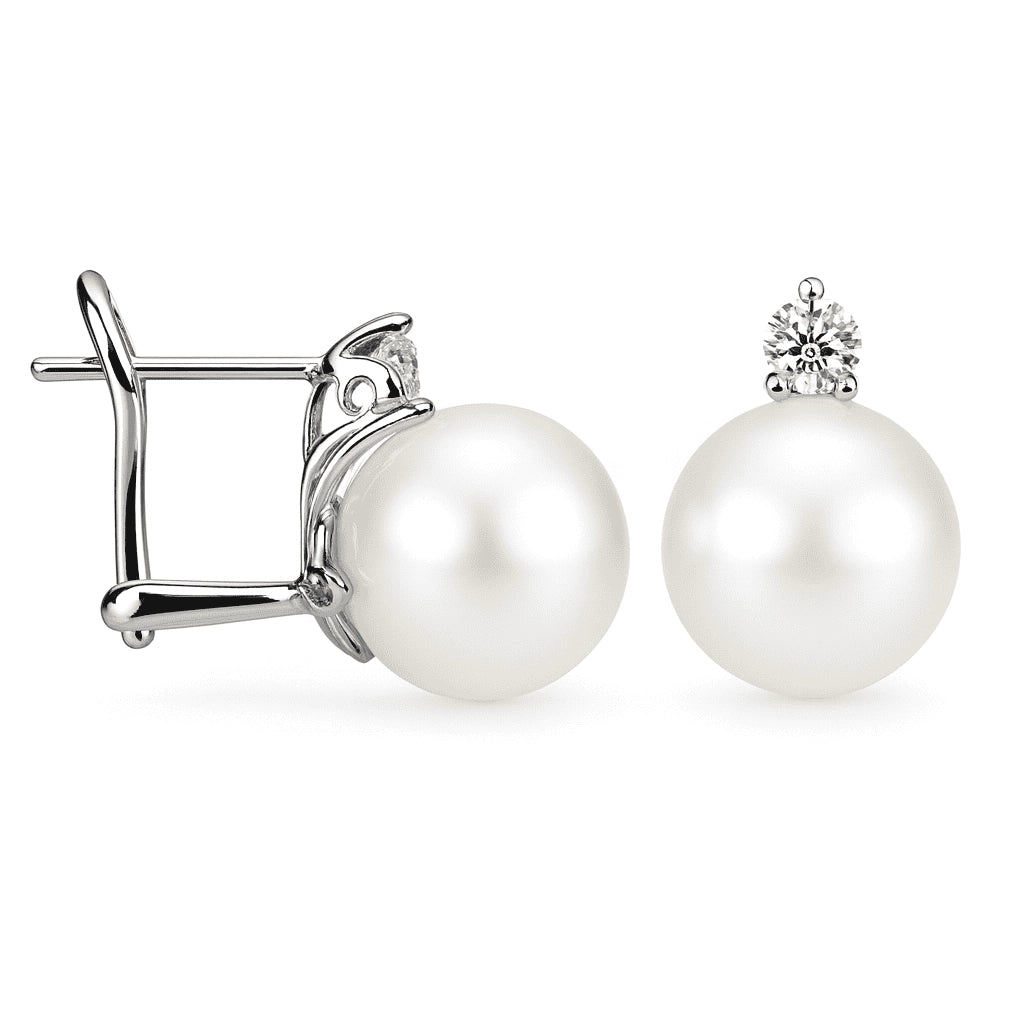 Earrings Earrings in White Gold containing Diamond, Pearl 469654
