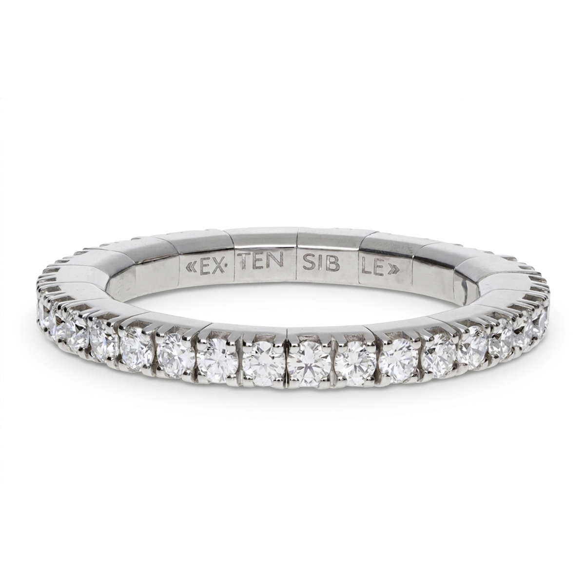Extensible Rings in White Gold containing Diamond FTE65DB.M