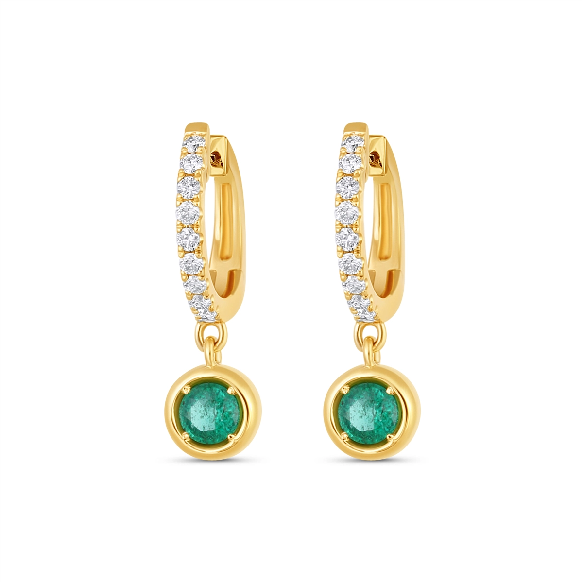 Earrings Earrings in Yellow Gold containing Multi-gemstone, Diamond, Emerald 469933