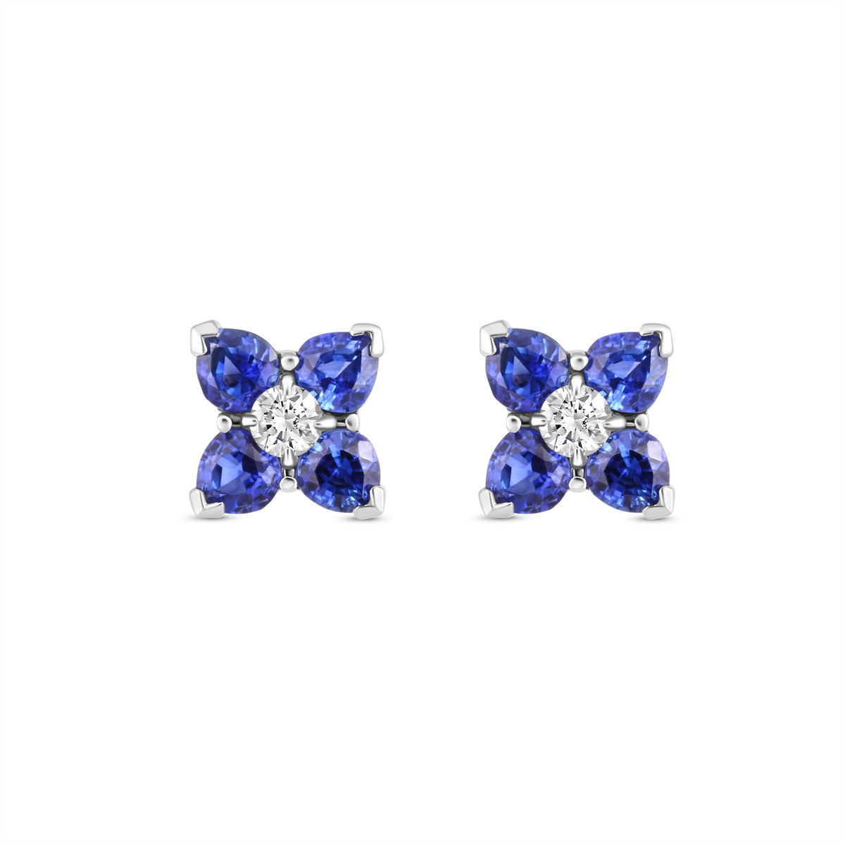 Earrings Earrings in White Gold containing Multi-gemstone, Diamond, Sapphire 469934