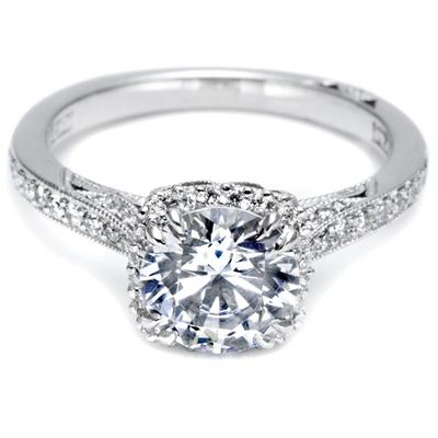 Tacori Engagement Rings in White Gold containing Diamond 2620 RD MD P W